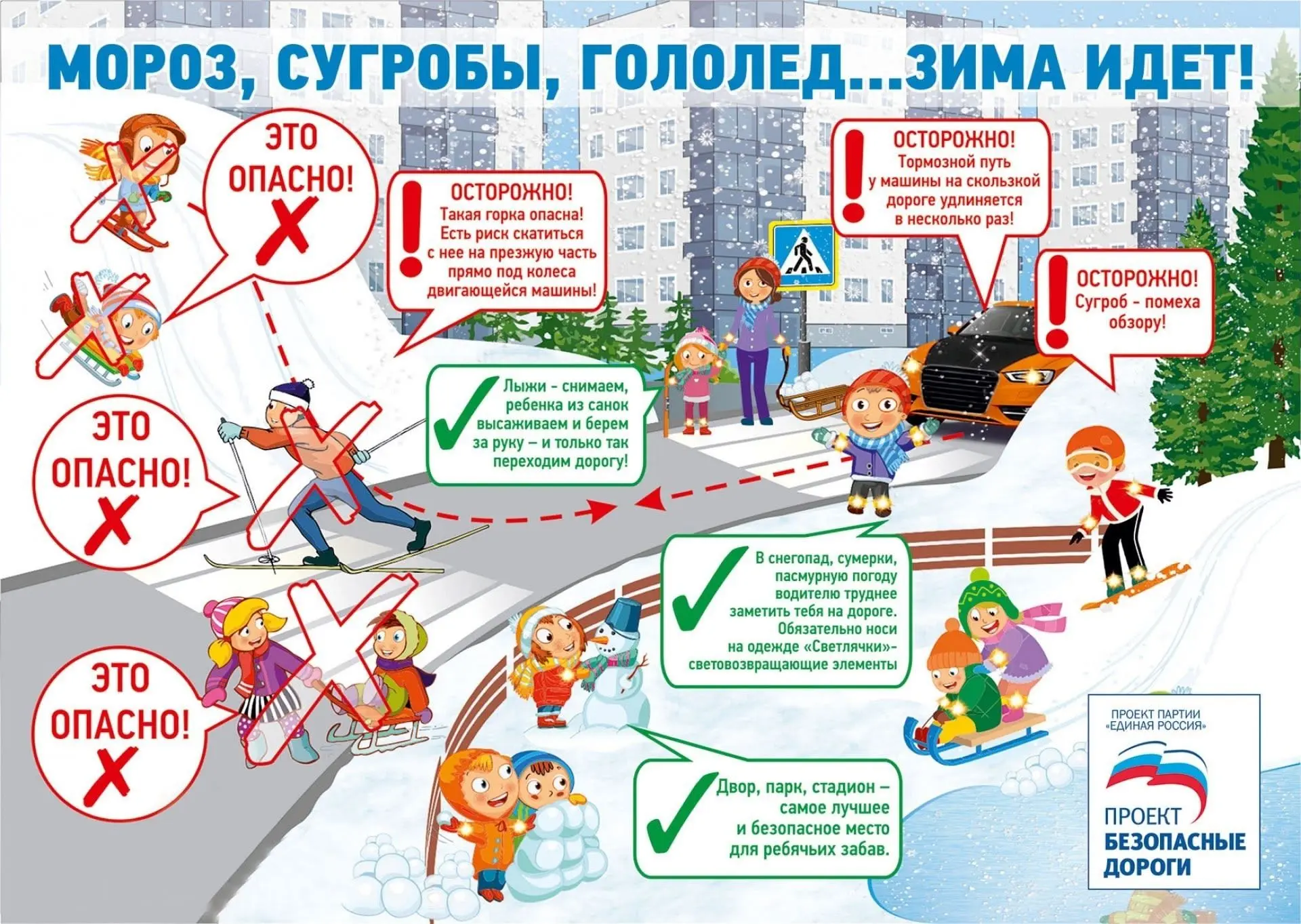 Правила безопасности дорожного движения в зимний период.